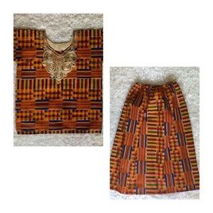 Ladies African Skirt Outfit #943